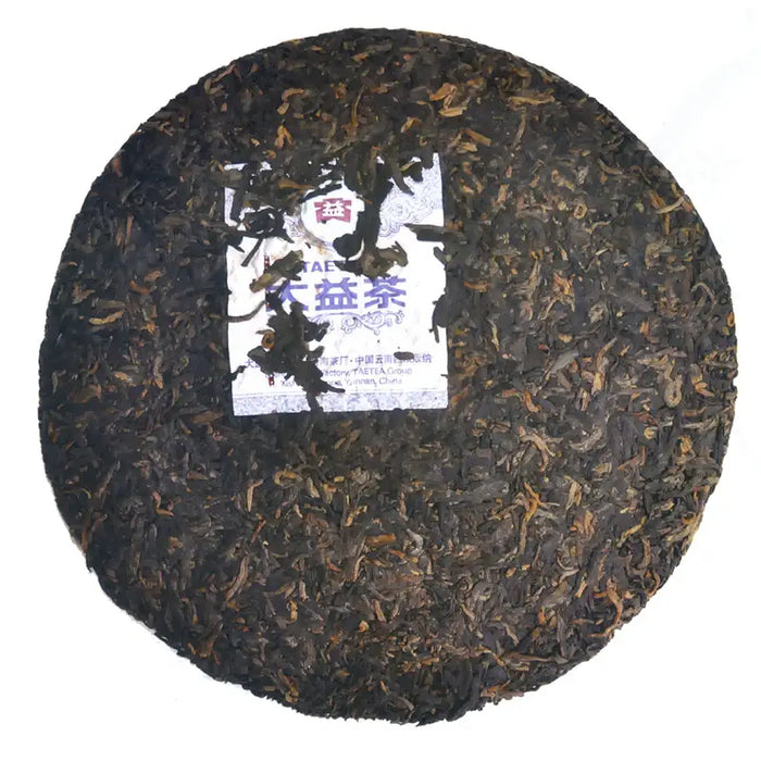 2010 DaYi "Huang Jin Sui Yue" (Golden Times) Cake 357g Puerh Shou Cha Ripe Tea - King Tea Mall