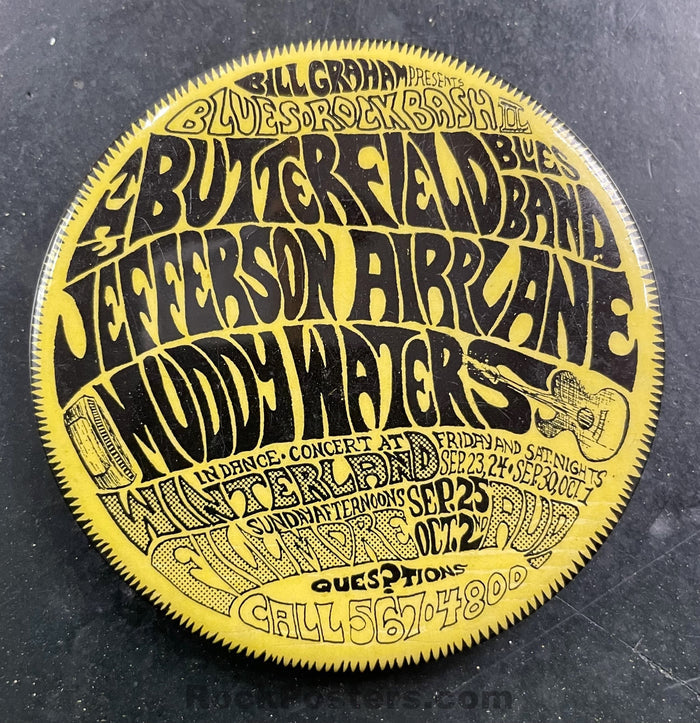 AUCTION - AOR 2.53 - BG-29 - Jefferson Airplane - 1966 Promo Button - Near Mint