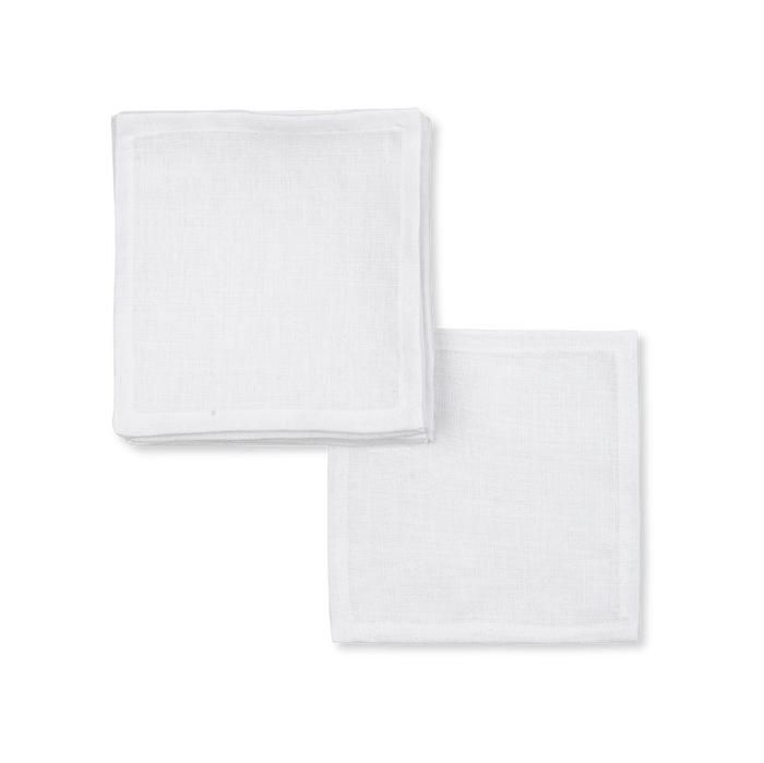 White / Cocktail Napkin - set of 12