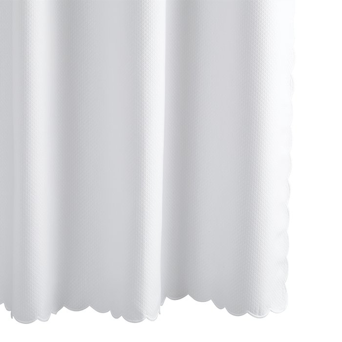 Diamond Pique Scallop Shower Curtain