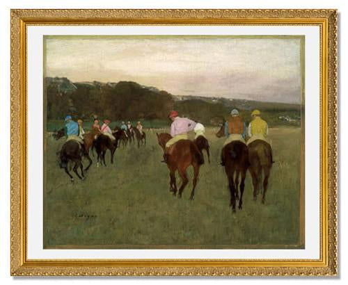 MFA Prints archival replica print of Edgar Degas, Racehorses at Longchamp from the Museum of Fine Arts, Boston collection.