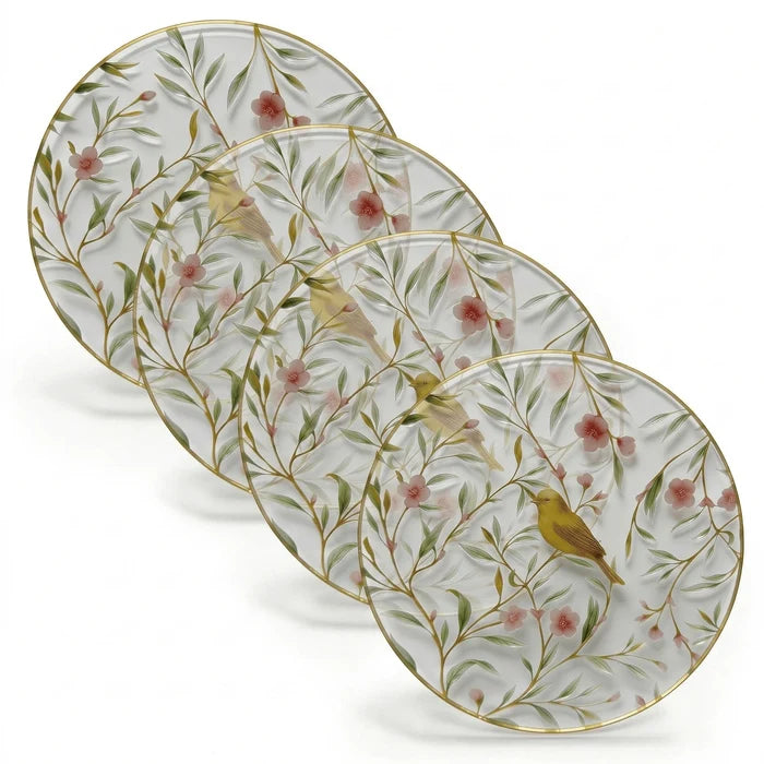 Floral Bird Chargers - Bird