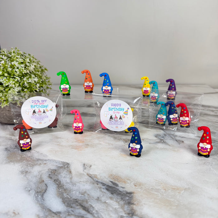 Gnome Figurines - Birthday Assortment (3 pack) - 20% Off Sticker