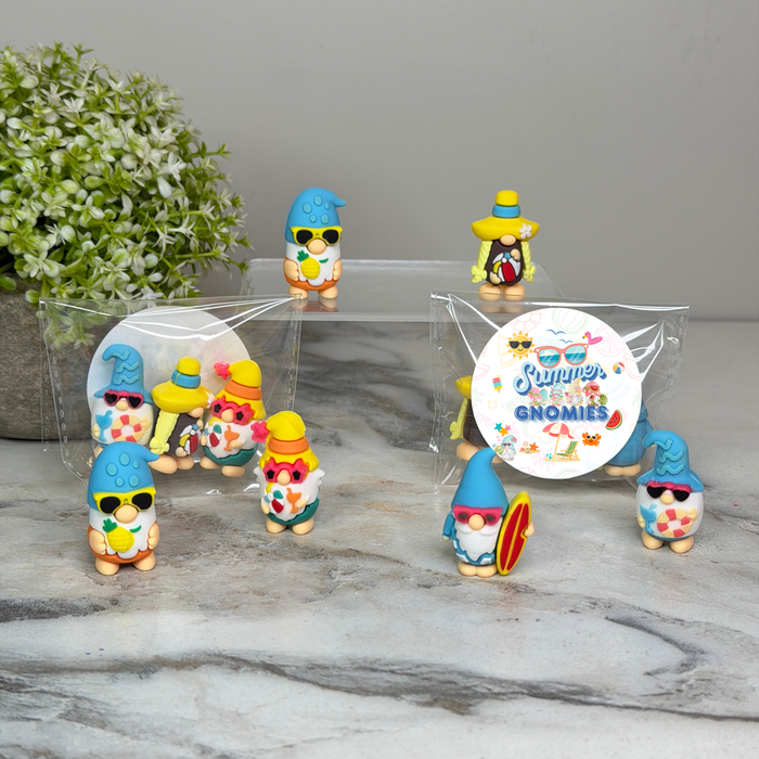 Gnome Figurines - Summer Assortment (3 pack) - 20% off Sticker