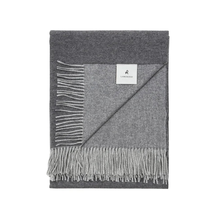 Ulisse Pure Wool Plaid Throw - Elegant Linen