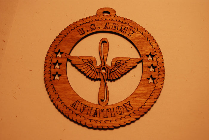 U.S. ARMY AVIATION LASER ORNAMENT