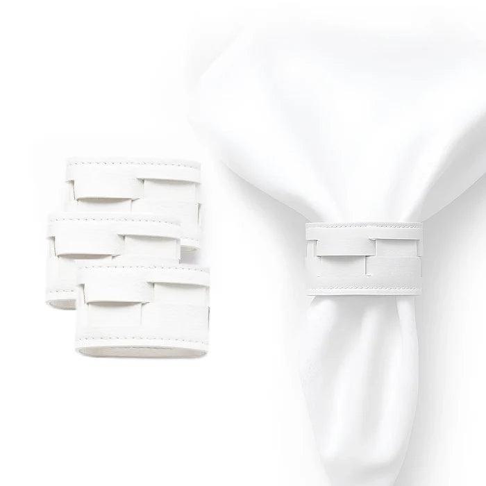 Woven Leather Napkin Wraps