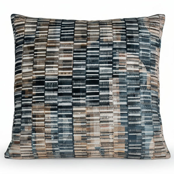 Zac Rustic Blue Throw Pillow