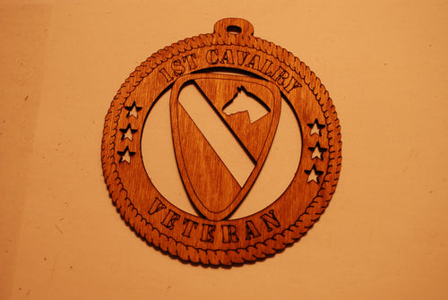 1ST CAVALRY RETIRED LASER ORNAMENT