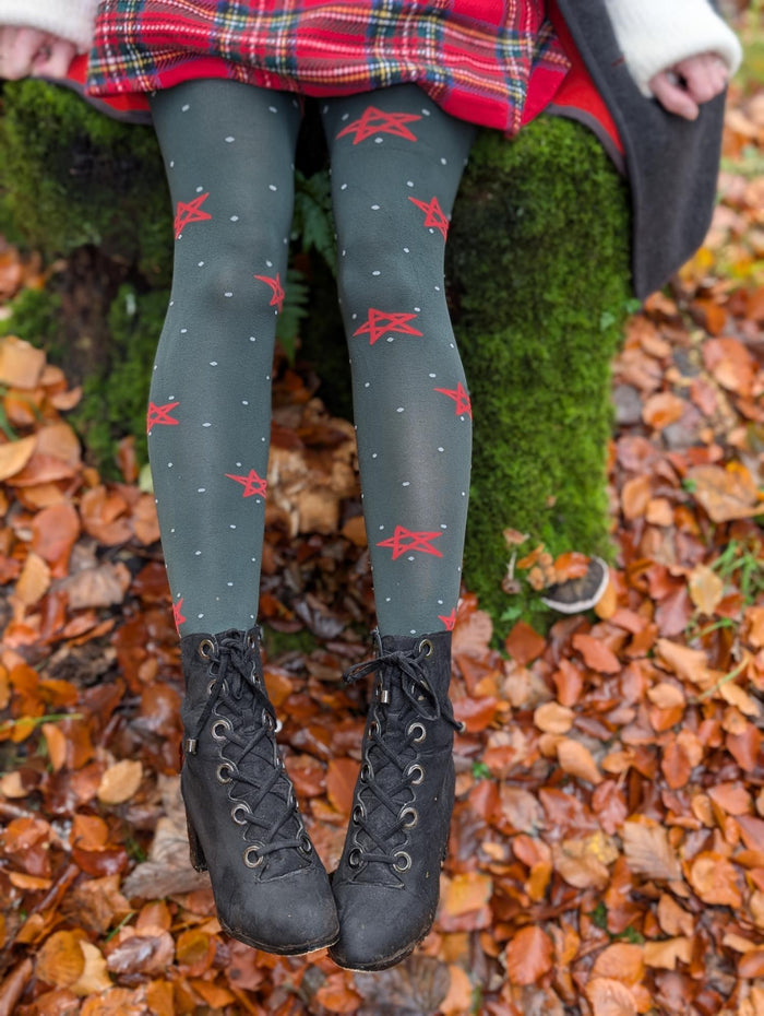 80 Denier Opaque Tights - Woodland Magick