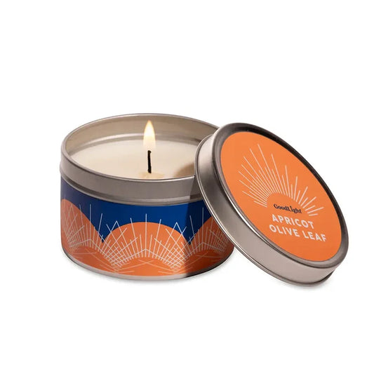 "Apricot Olive Leaf"Travel Tins 6oz Candle