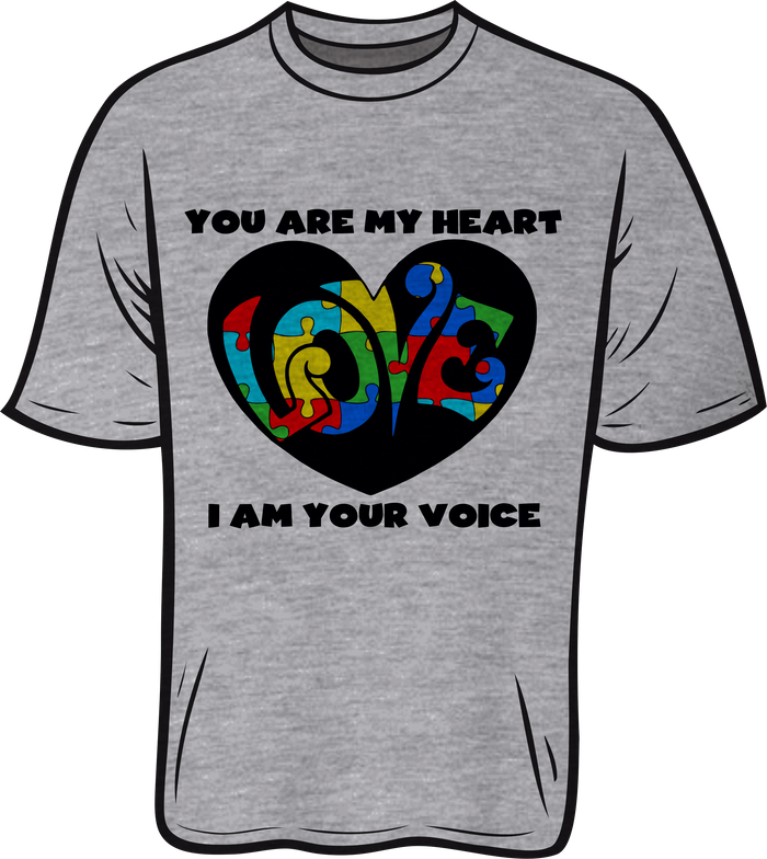 Autism Heart Short sleeve T shirt