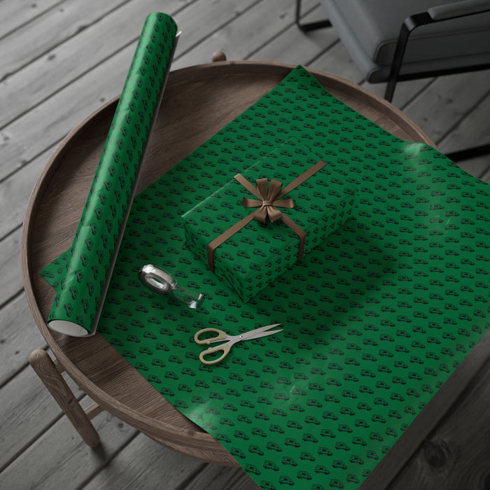 AVC Green Van logo wrapping paper