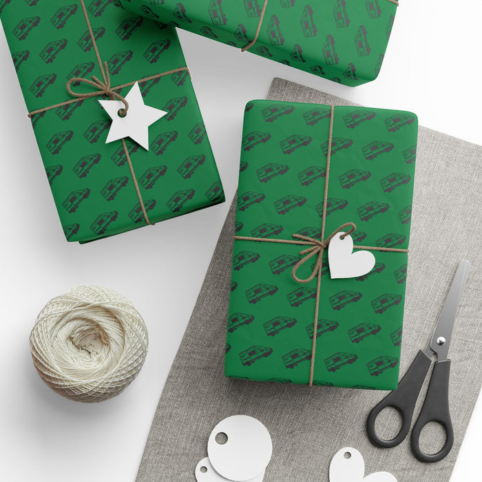 AVC Green Van logo wrapping paper