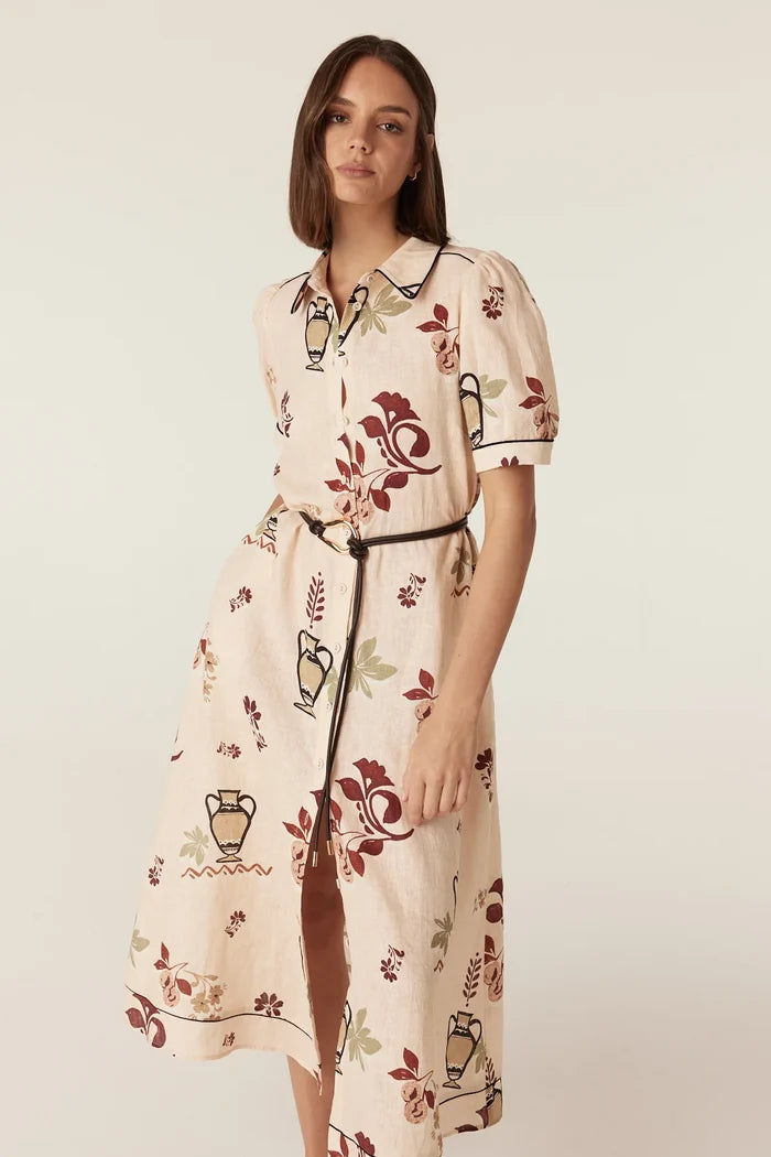 AVONDALE LINEN DRESS | Rustic Garden Print - Darling & Domain