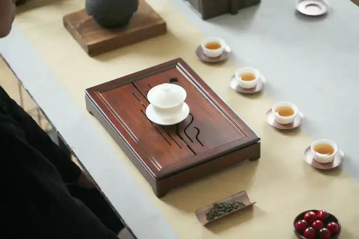 Bamboo Tea Tray with Water Tank, 4 Variations, Small, Large - King Tea Mall