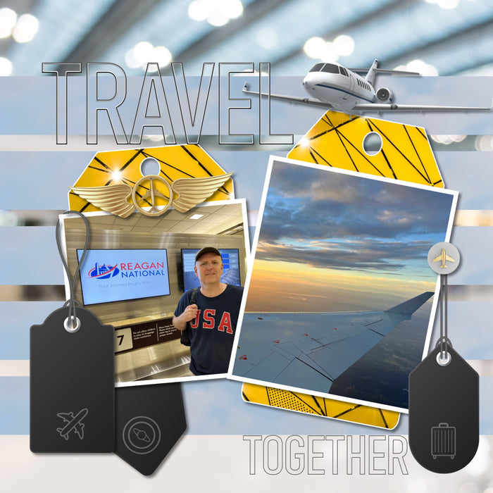 Add a touch of fun to your vacation and holiday pages with these modern icon travel tags in black and white by Lucky Girl Creative digital art for digital scrapbooking! Tags include suitcase, anchor, cruise ship wheel, snorkel gear, camera, sunshine, beach chair and umbrella, sailboat, bicycle, compass, credit card, tickets, museum, airplane, film strip, key, location marker, and more. Each tag leaves some room for journaling, a date, or location. Easily colorized using a color wash or blend layer.