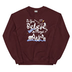 Believe in Magic Sweatshirt Blue and Gray Scarf House Wizard and Witch Adult Unisex Sweatshirt