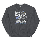 Believe in Magic Sweatshirt Blue and Gray Scarf House Wizard and Witch Adult Unisex Sweatshirt