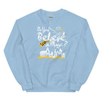 Believe in Magic Sweatshirt Yellow and Black Scarf House Wizard and Witch Adult Unisex Sweatshirt