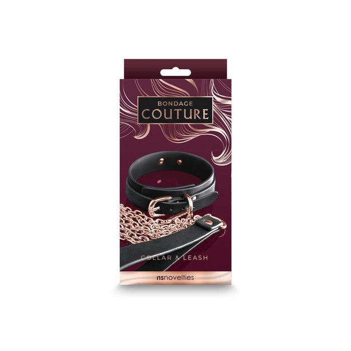 Bondage Couture Collar & Leash Kit Black | WorldCondoms