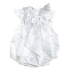 Butterfly White Satin Ceremony Romper - Petite Maison Kids