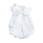 Butterfly White Satin Ceremony Romper - Petite Maison Kids