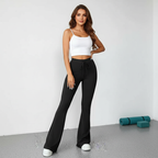 Buttery Soft Drawstring Flare Yoga Pants - Adjustable High-Waist Bootcut Trousers