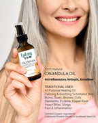 Calendula Oil 2oz and Calendula Sandalwood Salve with Copaiba Bundle 2oz