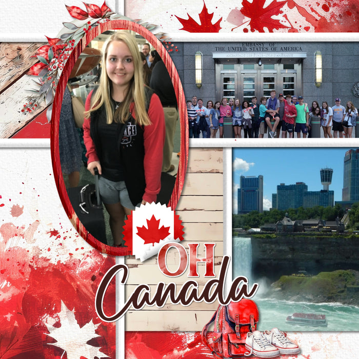 Accent your digital scrapbooking pages with these watercolor embellishments, wood and watercolor papers, flag stickers, and natural wreaths by Lucky Girl Creative digital art that can be used for Canada Day, Canadian themed pages, and more. Embellishments include bear, beaver, blue jay, Canadian goose, cardinal, bird, Mallard, duck, deer, salmon, fish, moose, raccoon, seal, wolf, backpack, balloon, banner, bunting, maple leaf, boots, flag of Canada, heart, cowboy hat, beer, whiskey, Bloody Mary, and more.
