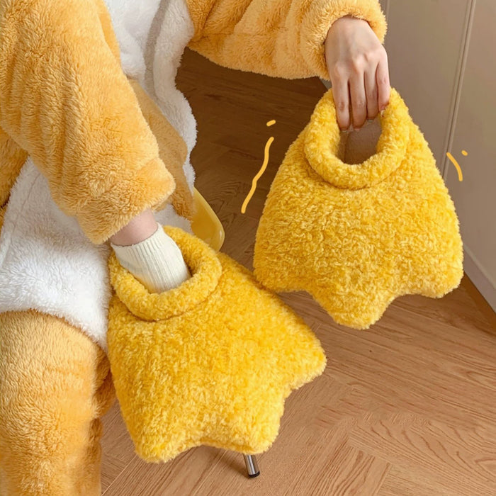 Cartoon Duck Feet Warm Slippers