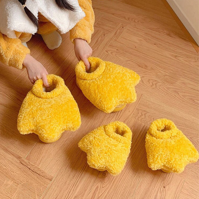 Cartoon Duck Feet Warm Slippers