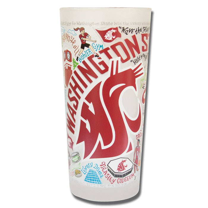 Catstudio- Washington State University Collegiate Drinking Glass - Pine & Moss