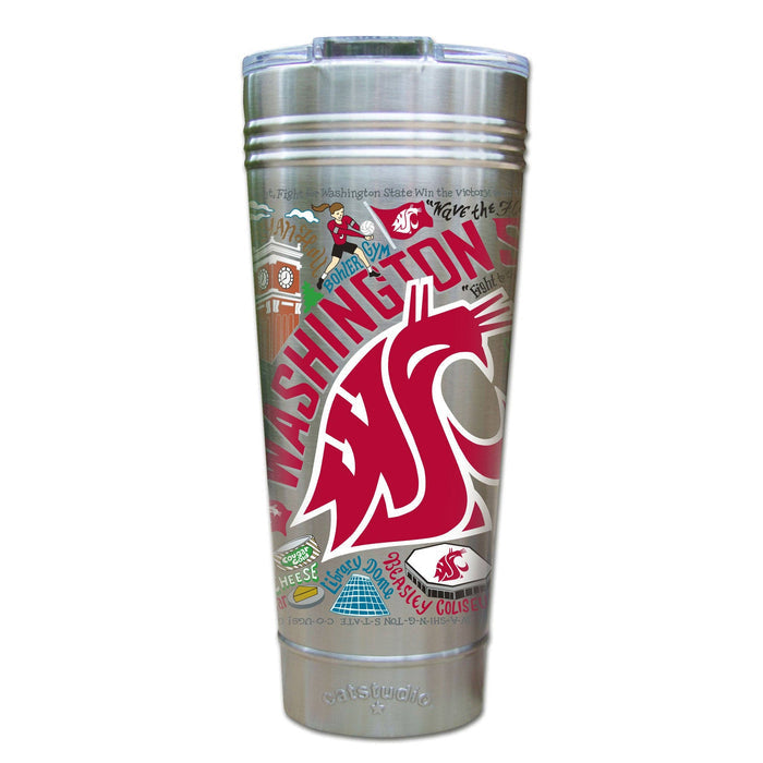 Catstudio- Washington State University Collegiate Thermal Tumbler - Pine & Moss