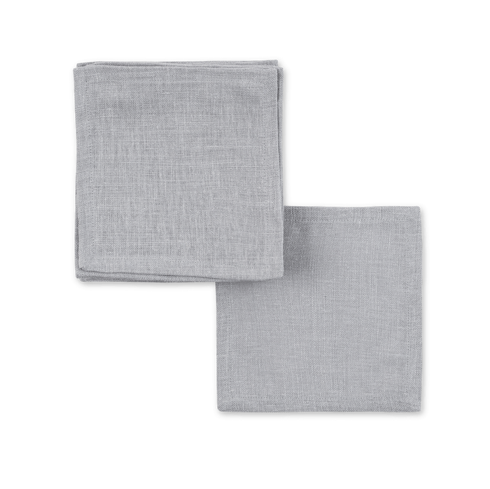 Silver / Cocktail Napkin - set of 12