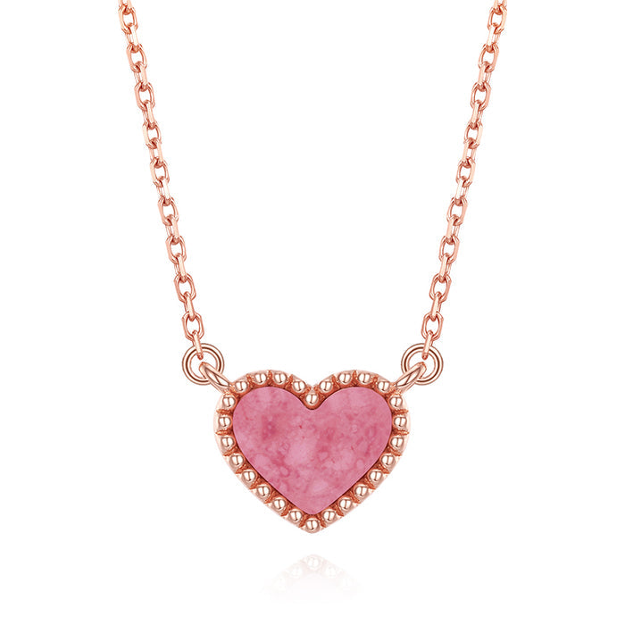 Chic Heart Shaped Silver Necklace