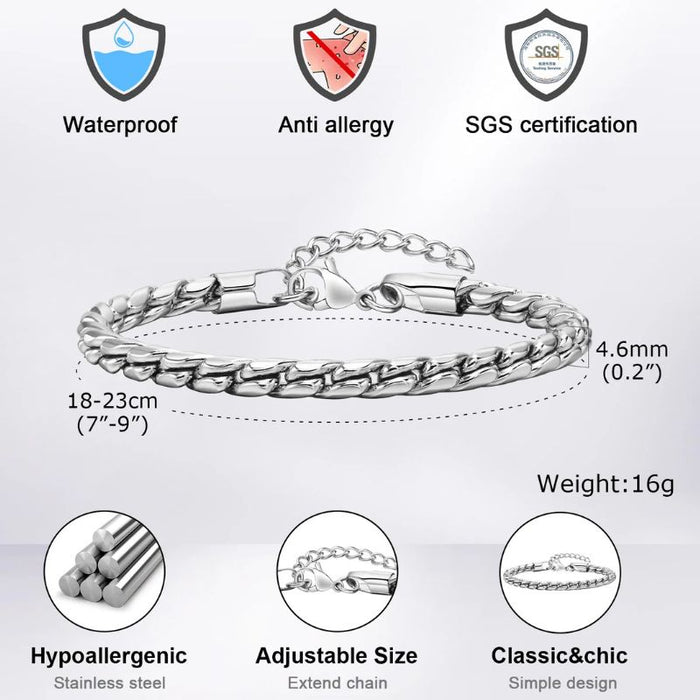Chunky Snake Bracelet (Stainless Steel)