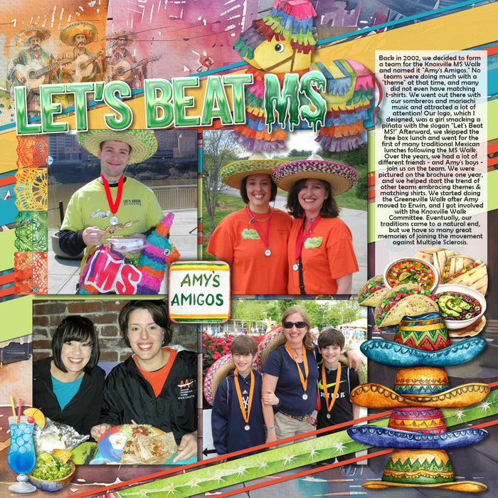 Cinco de Mayo Watercolor Elements Digital Scrapbook Kit