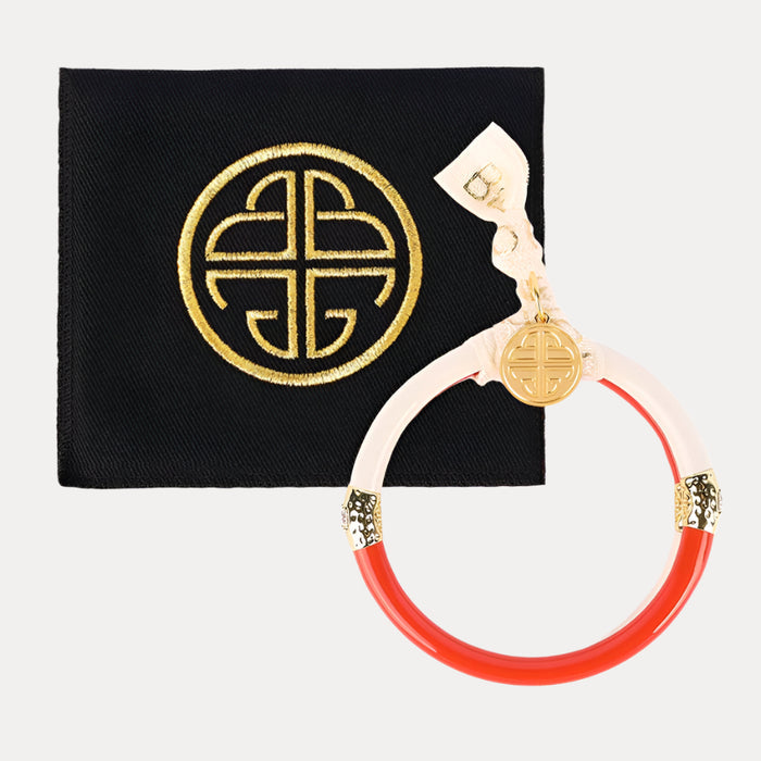 12.01.360.19.SM2,12.01.360.19.MD2,12.01.360.19.LG2,12.01.360.19.XL2, Coral/Ivory Yin & Yang All Weather Bangles® (AWB®) | Bangle Bracelets for Women | BuDhaGirl
