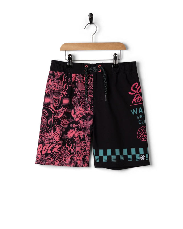 Creep Club Boardshort Kids Swim Short in Black