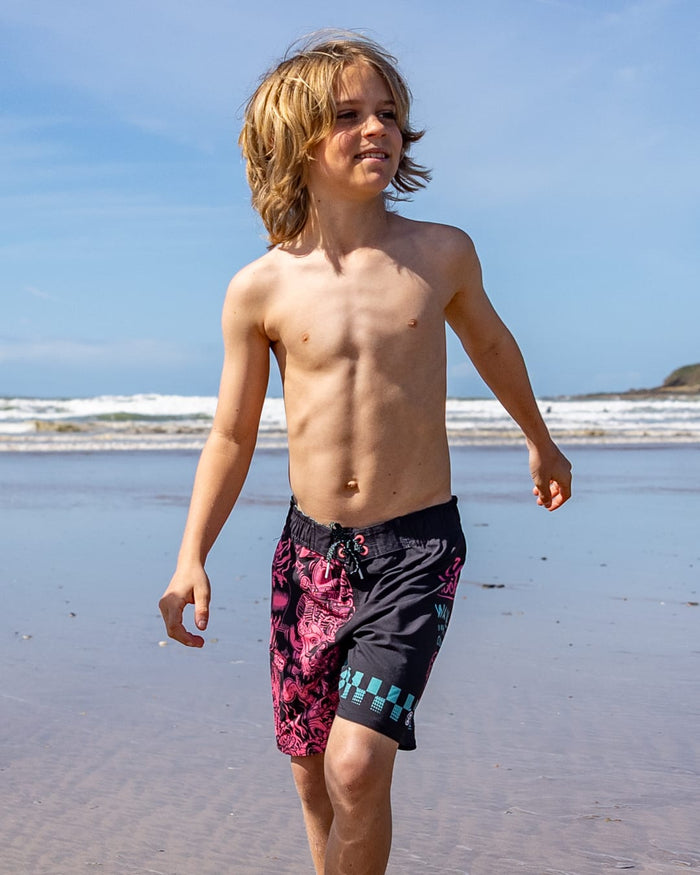 Creep Club Boardshort Kids Swim Short in Black