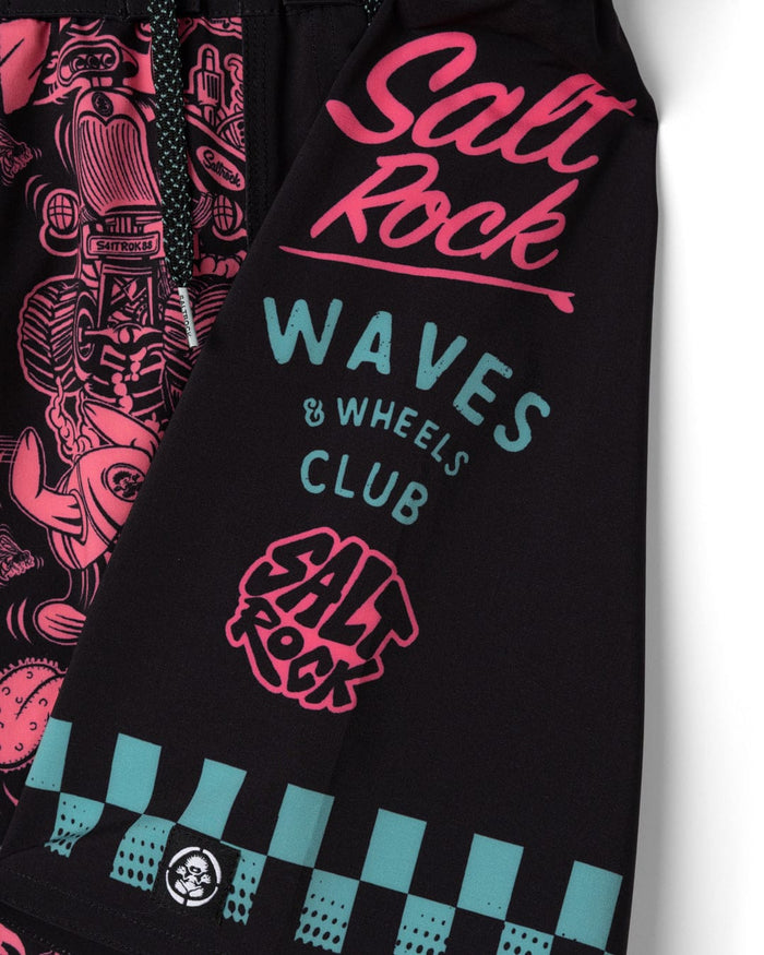 Creep Club Boardshort Kids Swim Short in Black