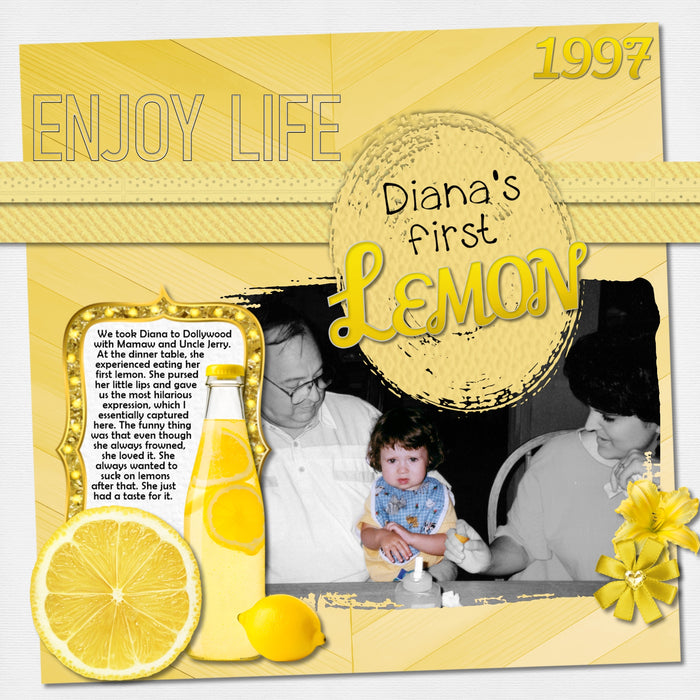 Collect the entire series of Curated Colors by Lucky Girl Creative digital art! Access your digital art in easy-to-use coordinated color palettes. Add these yellow embellishments, textured and wood papers, alpha set, and everyday wire word art to all your digital scrapbooking pages and mix-and-match them on various projects throughout the year! Embellishments include canary bird, balloon, book, butterfly, candle, car, auto, automobile, cheese, dress, gown, raincoat, sweater, hoodie, sweatshirt, and more.