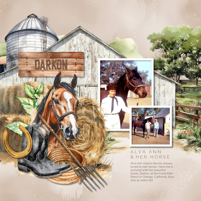 Celebrate all things Kentucky, equestrian, horse racing, and bourbon with this beautiful watercolor Derby Days digital scrapbooking bundle by Lucky Girl Creative digital art. Great for horse racing, bourbon tours and tasting, Kentucky Derby parties, equestrian events, and vacations to Kentucky. This bundle includes watercolor embellishments, jockey silks, clusters, pretty papers, and Edge to Edge Easy Masks.