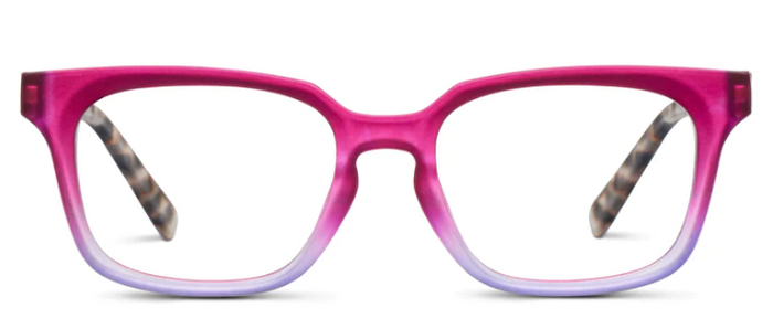 Desert Sunrise (Blue Light) Readers - Fuchsia/Gray Tortoise - Pine & Moss
