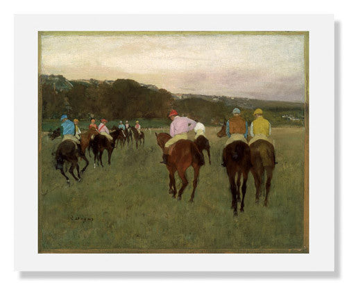 MFA Prints archival replica print of Edgar Degas, Racehorses at Longchamp from the Museum of Fine Arts, Boston collection.