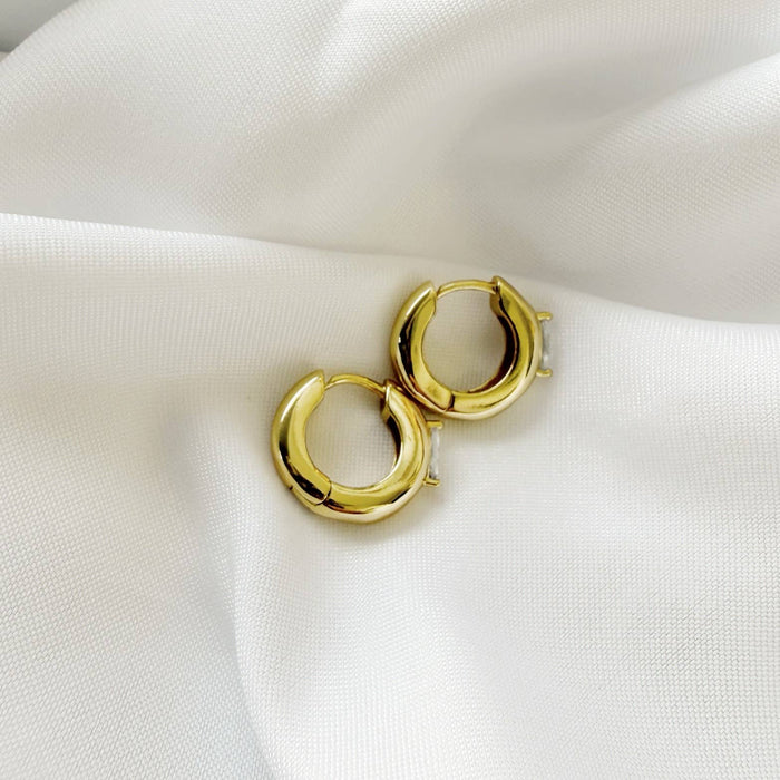 Eliza Gold Filled Hoops Earrings