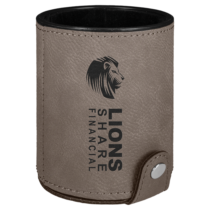 Engraved Leatherette Dice Cup with 5 Dice