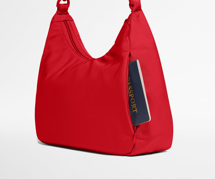 Featherlight Duo Crossbody in Cherry Red