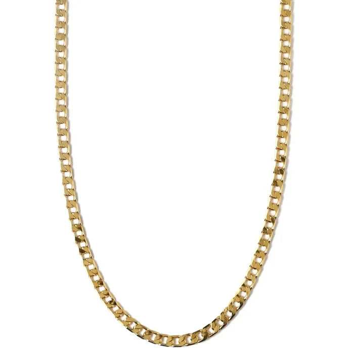 Flat link chain necklace | Gold